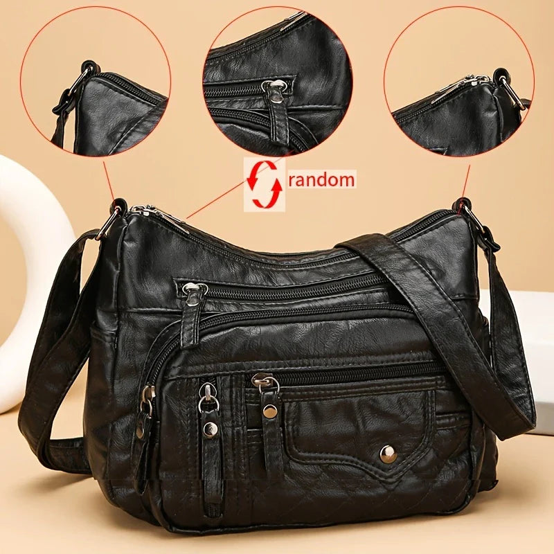 VOYAGE CHARM™ — LARGE CAPACITY NYLON SHOULDER BAG WITH ANTI-THEFT ZIP