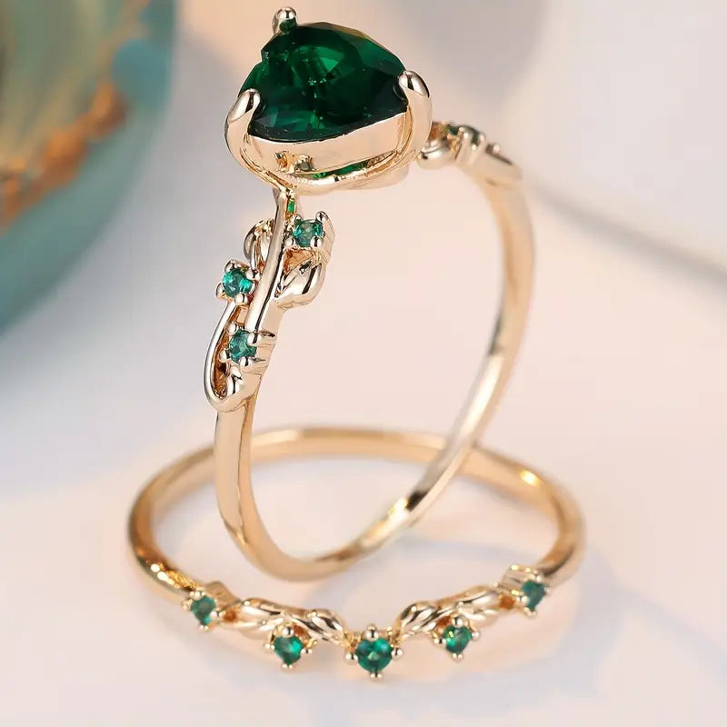 IVORIE™ HEART ZIRCONIA RING SET