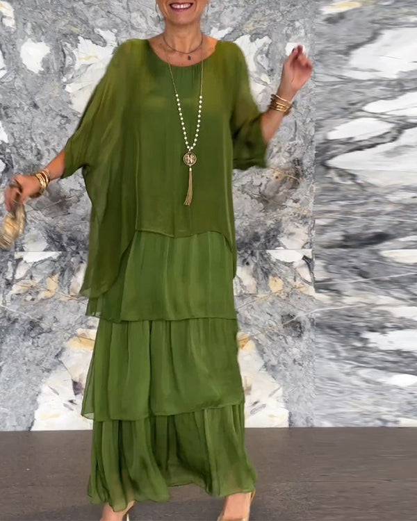 LONG DRESS WITH ARTISTIC DESIGN AND ORIGINAL STYLE