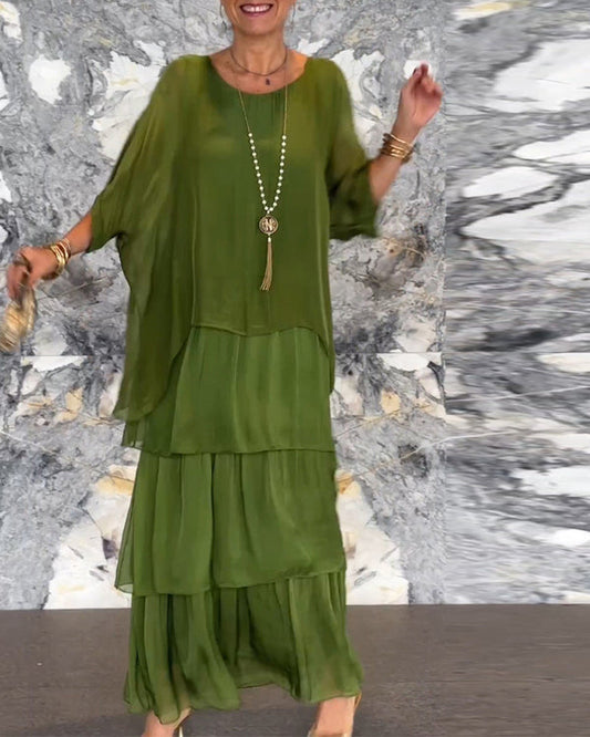 LONG DRESS WITH ARTISTIC DESIGN AND ORIGINAL STYLE