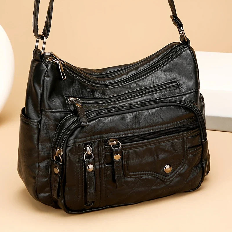 VOYAGE CHARM™ — LARGE CAPACITY NYLON SHOULDER BAG WITH ANTI-THEFT ZIP