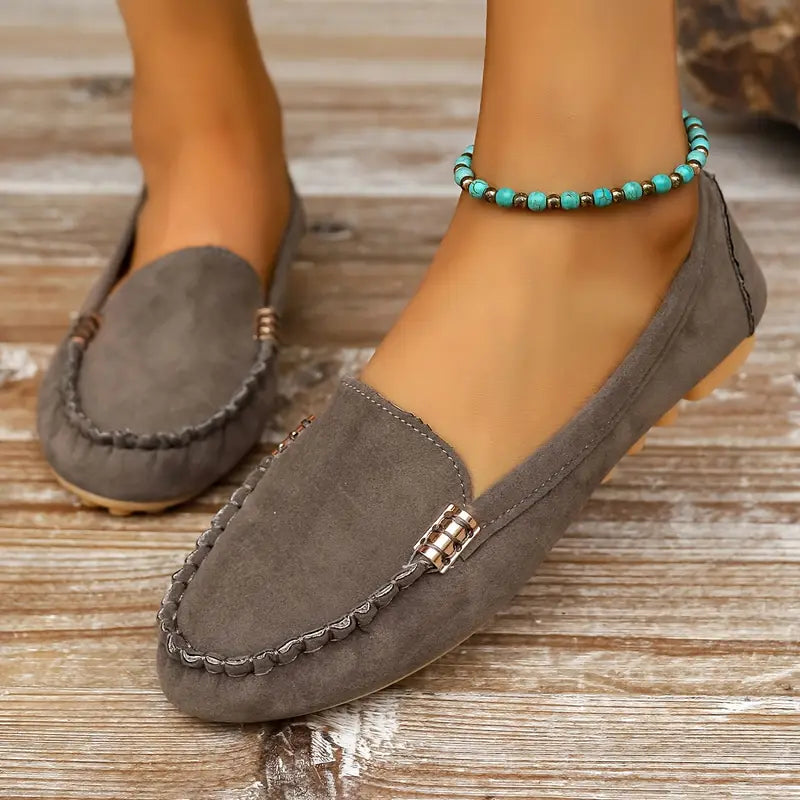 ELSWYN™ WOMEN'S CHIC METAL DECOR LOAFERS