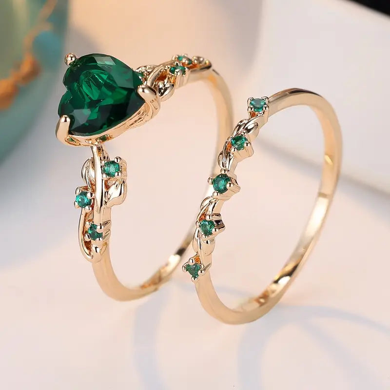 IVORIE™ HEART ZIRCONIA RING SET