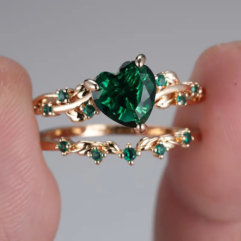IVORIE™ HEART ZIRCONIA RING SET