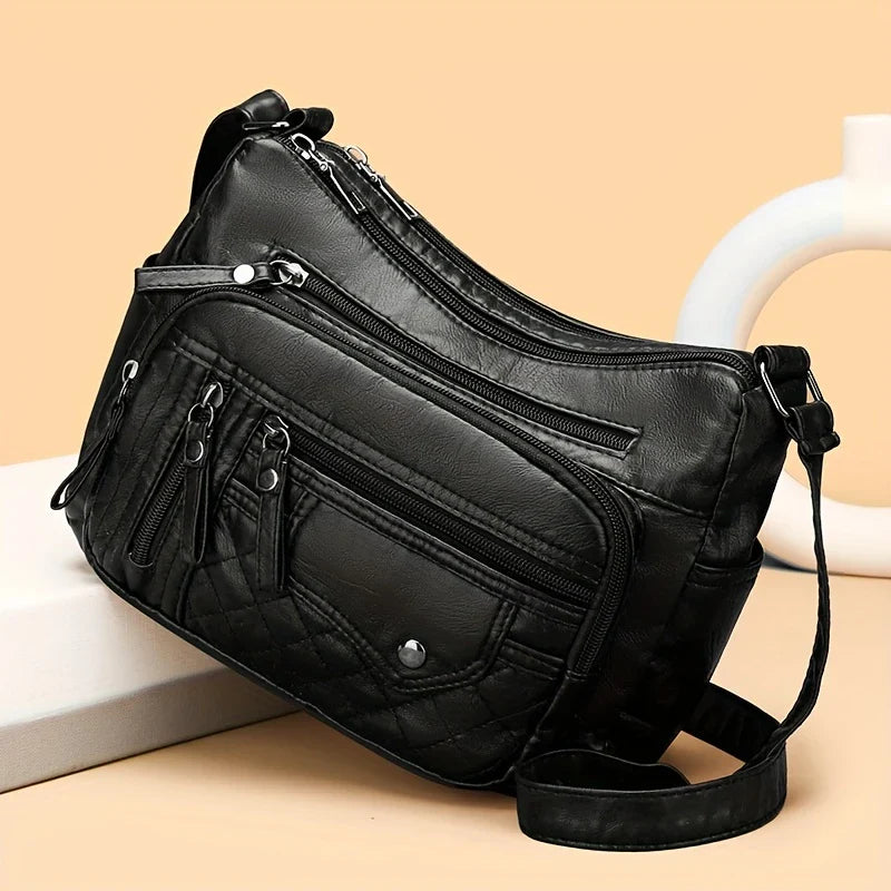 VOYAGE CHARM™ — LARGE CAPACITY NYLON SHOULDER BAG WITH ANTI-THEFT ZIP