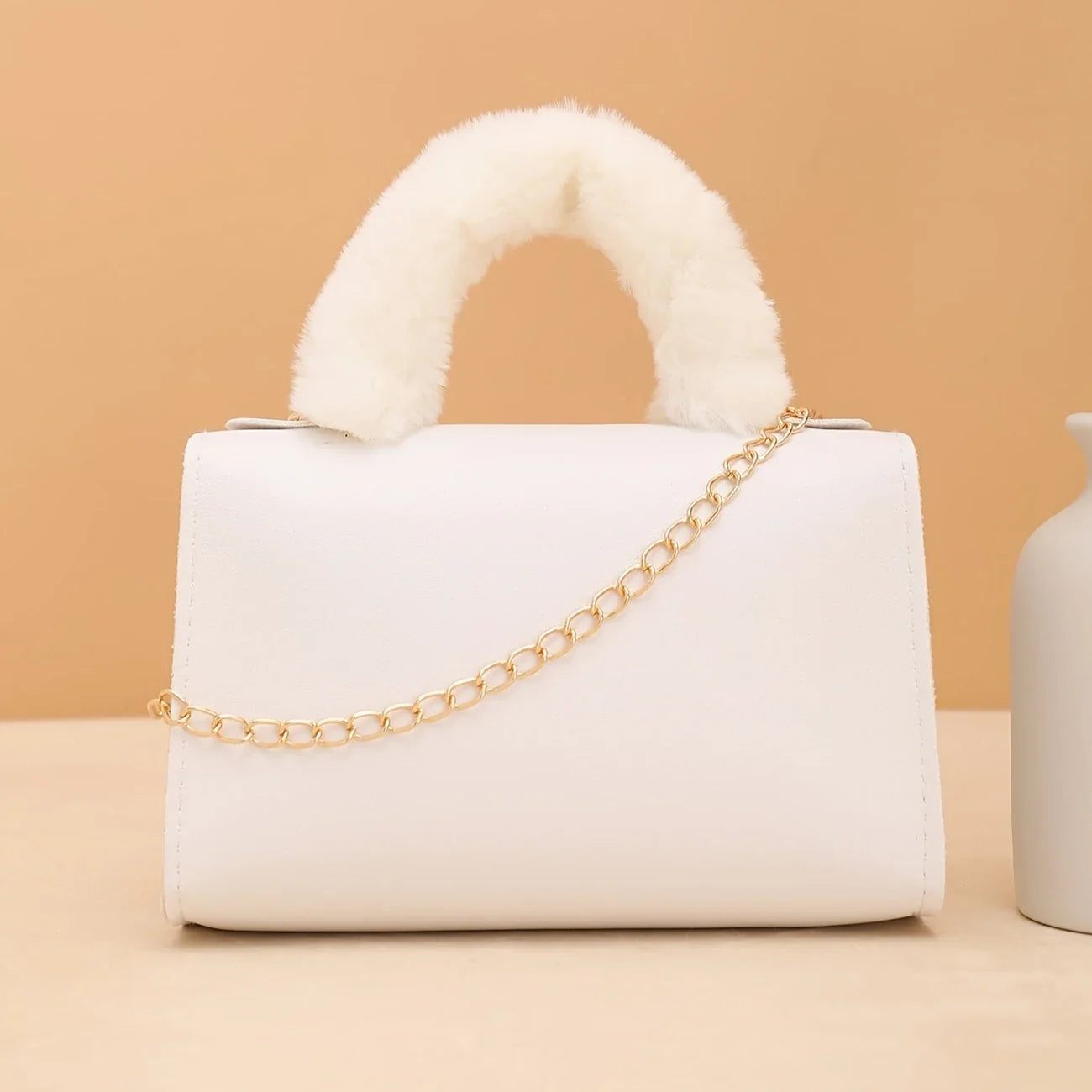 FURÉLLE CHIC™ — AUTUMN SOFT PLUSH FAUX FUR HANDBAG