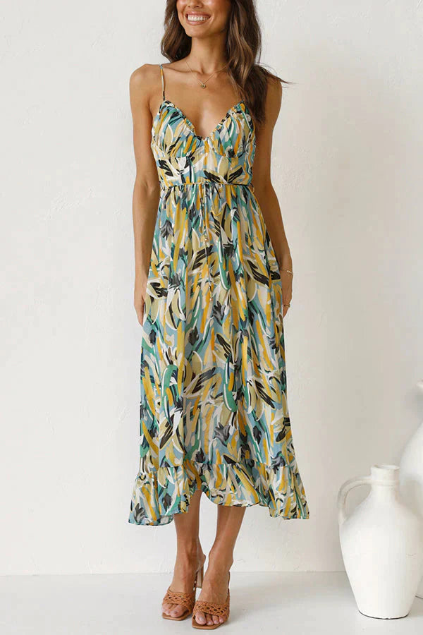 ESTELLEA™ – CHIC MID-LENGTH DRESS WITH ARTISTIC PATTERNS