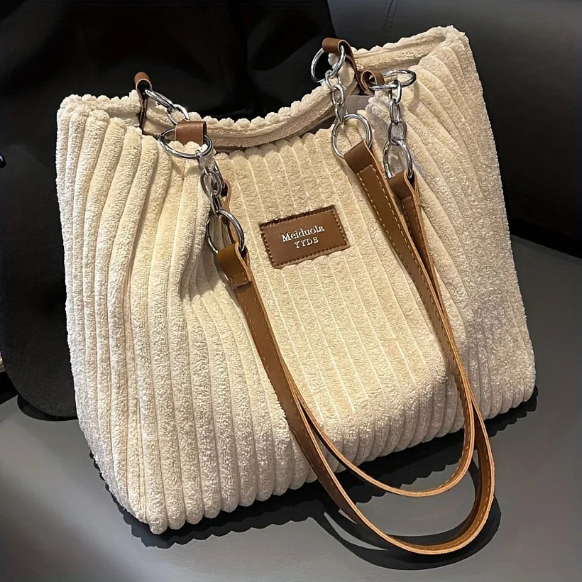 VIVA MUSE™ — SOLID COLOR SEXY CORDUROY TOTE SHOULDER BAG