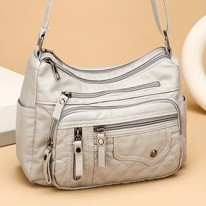 VOYAGE CHARM™ — LARGE CAPACITY NYLON SHOULDER BAG WITH ANTI-THEFT ZIP
