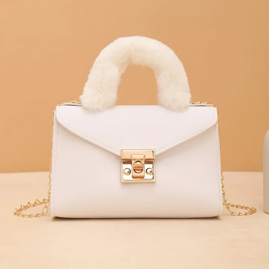 FURÉLLE CHIC™ — AUTUMN SOFT PLUSH FAUX FUR HANDBAG