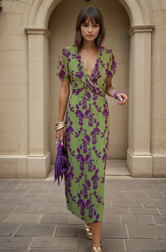 CELIA - ELEGANT FLORAL DRESS